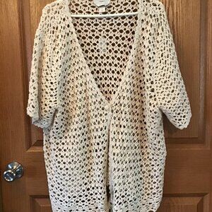 C J Banks Hand Chrocheyed Sweater